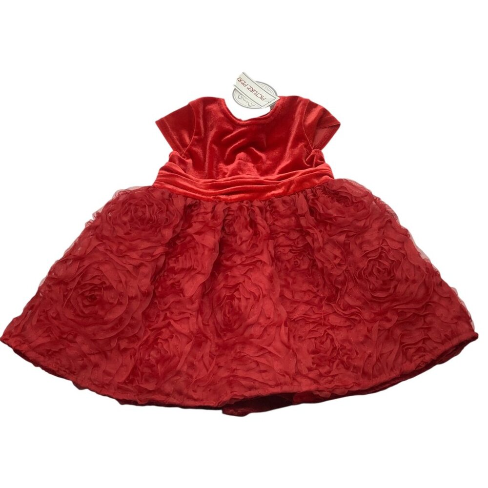 Koala‎ Baby Picture Perfect Red Infant Dress 12M Christmas Holiday Party NEW NWT